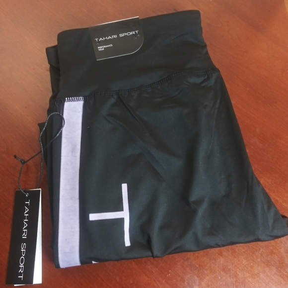 Tahari Sport Black/Mauve Leggings - Picture 4 of 5